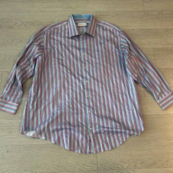 Robert Graham Long Sleeves Striped Multicolor Shirt Size 48 US 2XL - Picture 1 of 6